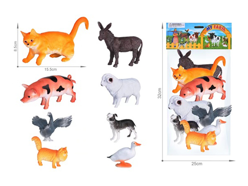 Farm Animal Toy Set 8PCS