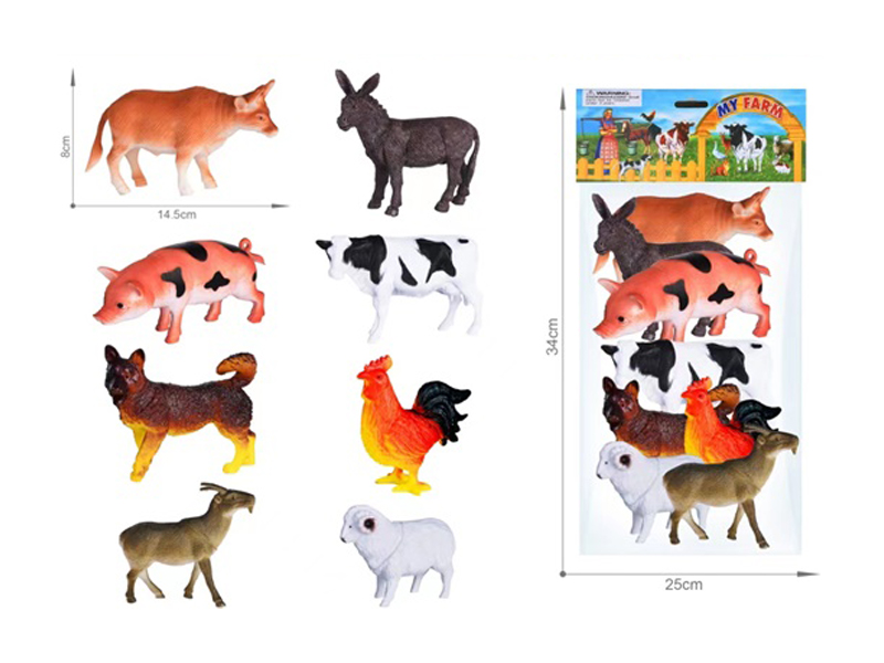 Farm Animal Toy Set 8PCS