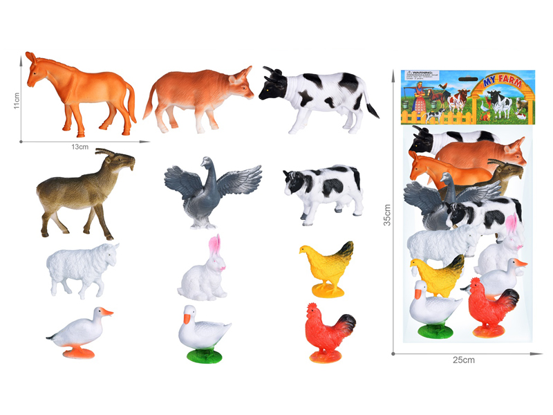Farm Animal Toy Set 12PCS