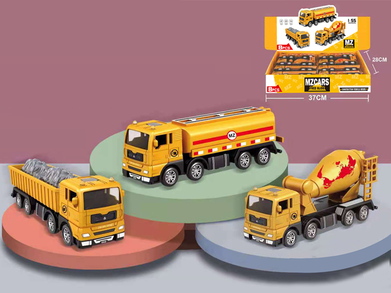 8PCS Friction Alloy Engineering Vehicle