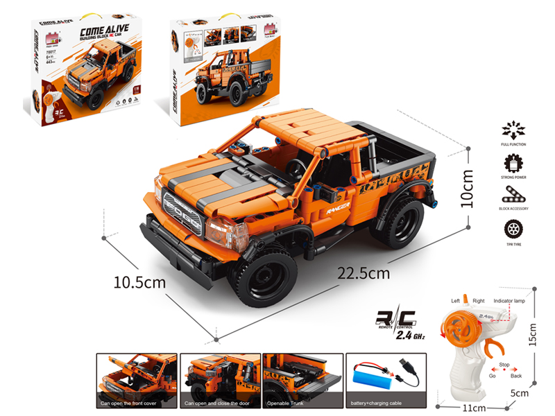 Building Block Of Remote Control Ford Raptor 443pcs
