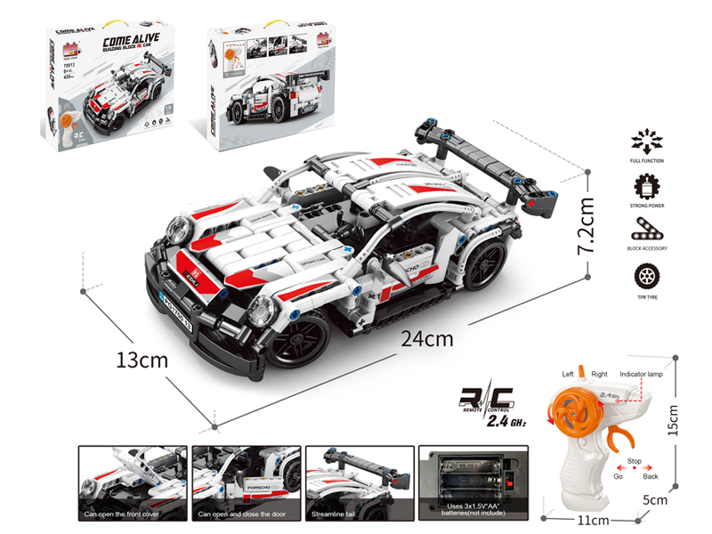 Building Block Of Remote Control Porsche 911 420pcs