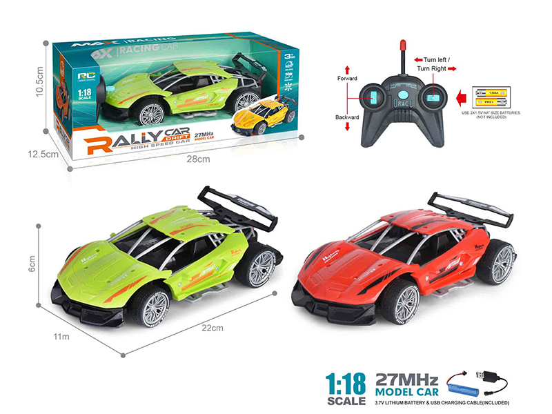27Mhz 1:18 Lamborghini 4-Channel Remote Control Drift High Speed Car(Included Batteries)