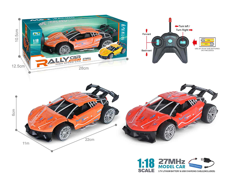 27Mhz 1:18 Ferrari 4-Channel Remote Control Drift High Speed Car(Included Batteries)