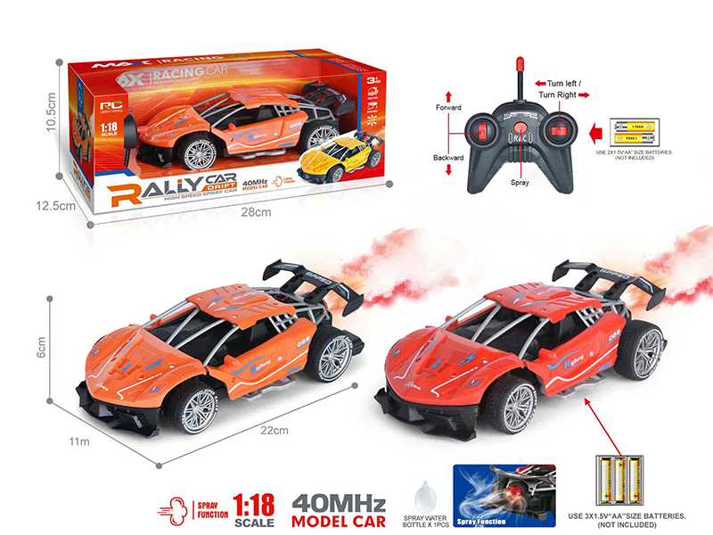 40Mhz 1:18 Ferrari 5-Channel Remote Control Drift Spray High Speed Car With Lights(Not Included Batteries)