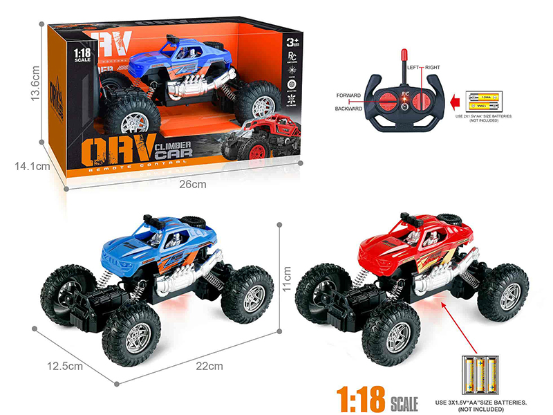 27Mhz 1:18 4-Channel Remote Control Off-Road Climbing Car With Light(Not Included Batteries)