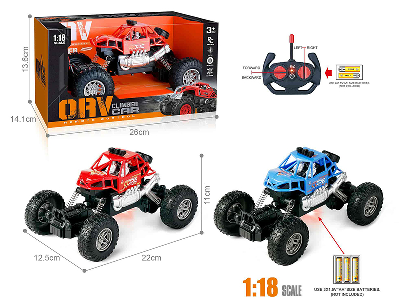 27Mhz 1:18 4-Channel Remote Control Off-Road Climbing Car With Light(Not Included Batteries)