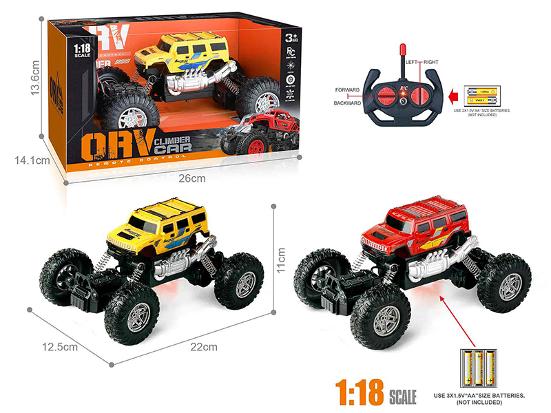 27Mhz 1:18 4-Channel Remote Control Hummer Off-Road Climbing Car With Light(Not Included Batteries)