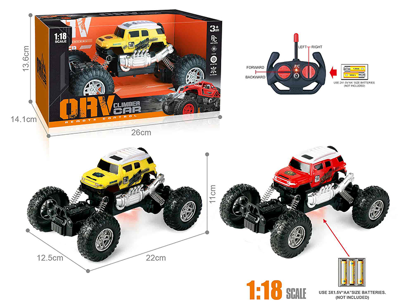 27Mhz 1:18 4-Channel Remote Control Land Cruiser Off-Road Climbing Car With Light(Not Included Batteries)