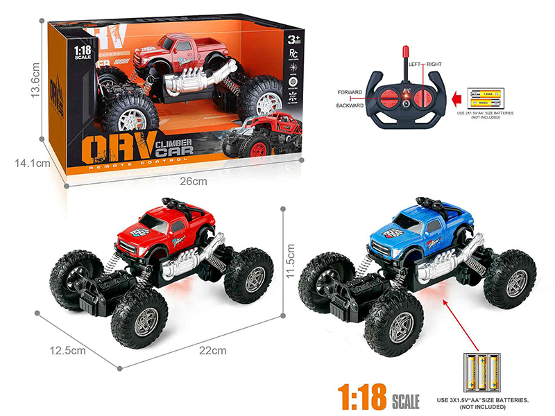27Mhz 1:18 4-Channel Remote Control Pickup Climbing Car With Light(Not Included Batteries)