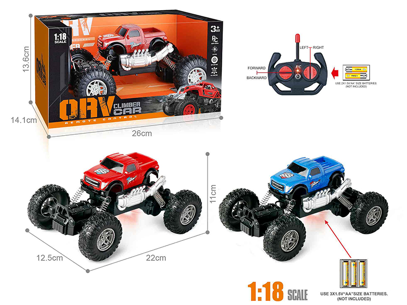 27Mhz 1:18 4-Channel Remote Control Pickup Climbing Car With Light(Not Included Batteries)
