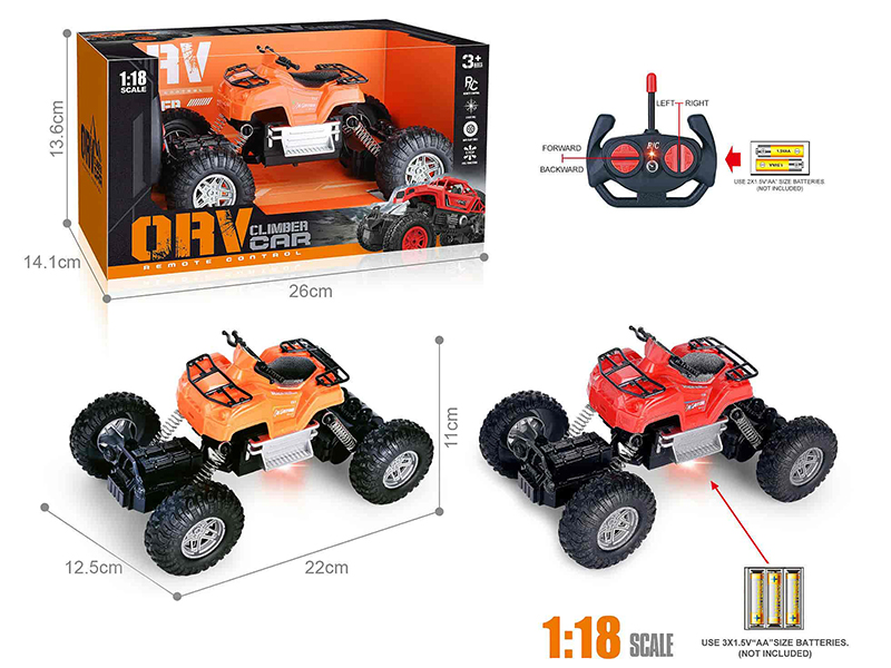 27Mhz 1:18 4-Channel Remote Control ATV Motorcycle With Light(Not Included Batteries)