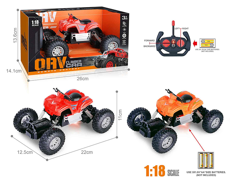 27Mhz 1:18 4-Channel Remote Control ATV Motorcycle With Light(Not Included Batteries)