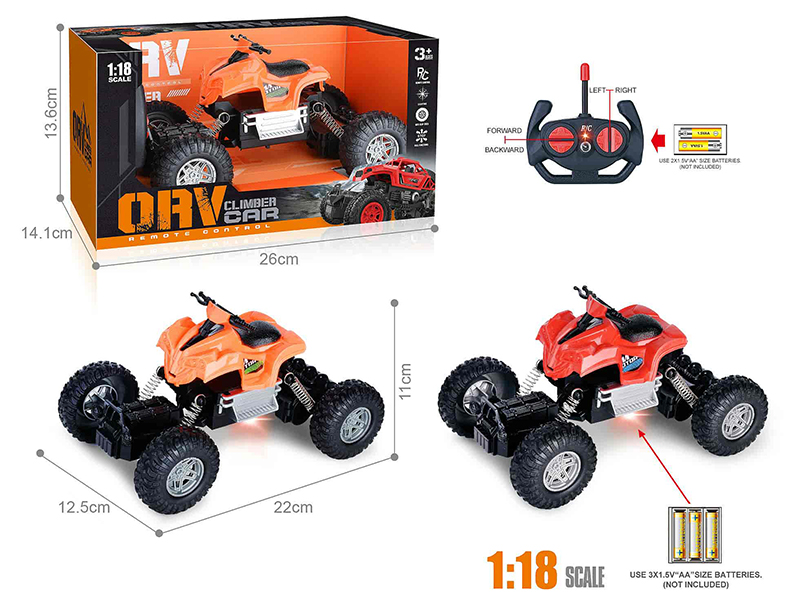 27Mhz 1:18 4-Channel Remote Control ATV Motorcycle With Light(Not Included Batteries)