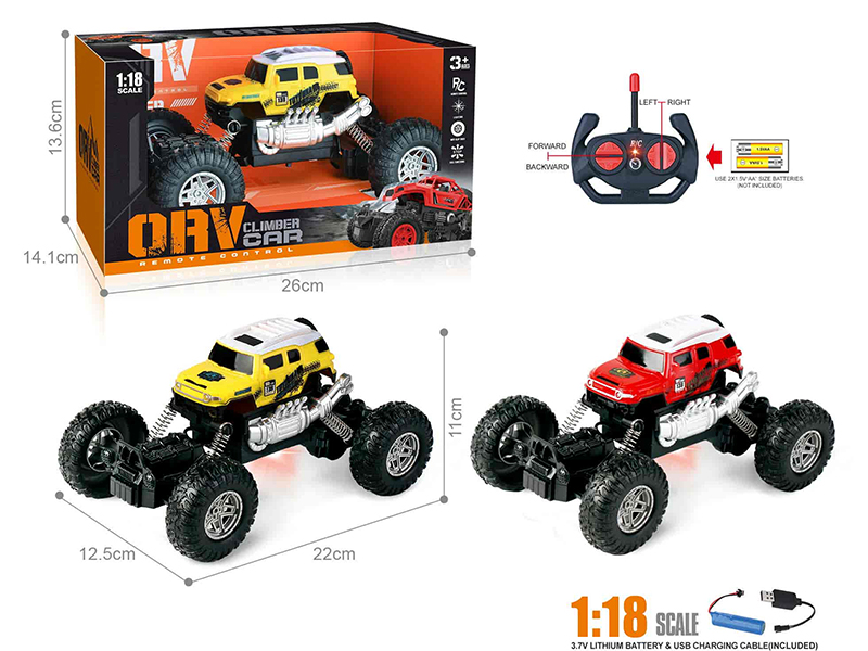 27Mhz 1:18 4-Channel Remote Control Land Cruiser Off-Road Climbing Car With Light(Included Batteries)