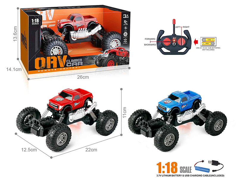 27Mhz 1:18 4-Channel Remote Control Pickup Climbing Car With Light(Included Batteries)