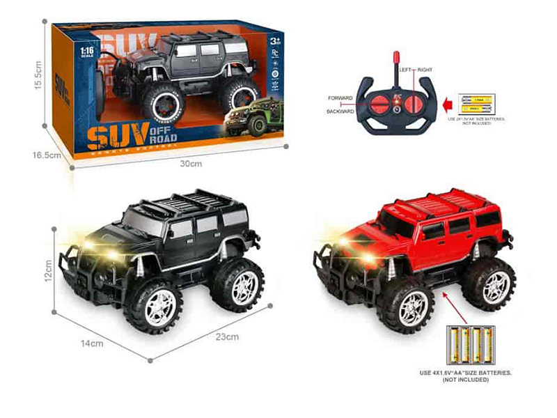27Mhz 1:16 4-Channel Remote Control Hummer Off-Road Vehicle With Headlights(Not Included Batteries)
