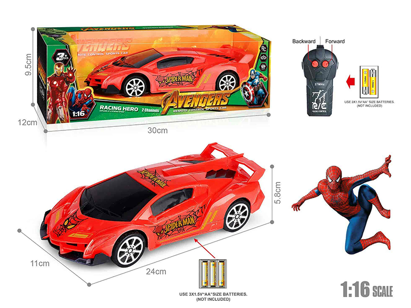27Mhz 1:16 Lamborghini 2-Channel Remote Control Car(Spider-Man)(Not Included Batteries)