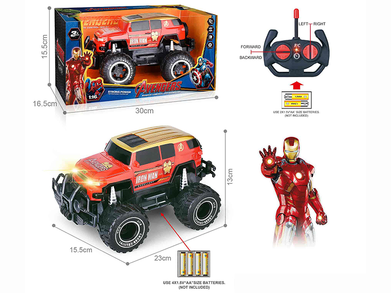 27Mhz 1:6 4-Channel Remote Control Land Cruiser Off-Road Vehicle With Headlights(Iron Man)(Not Included Batteries)