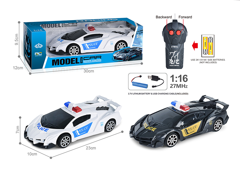 27Mhz 1:16 2-Channel Remote Control Lamborghini Police Car(Included Batteries)