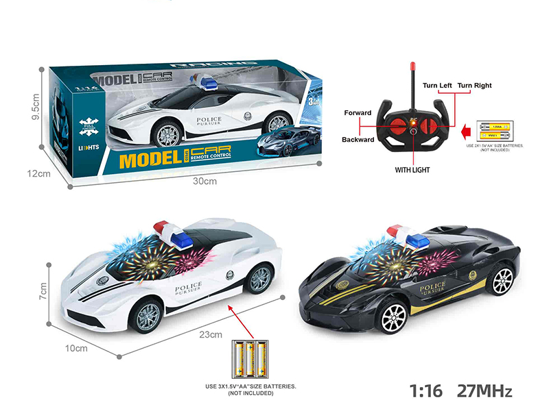 27Mhz 1:16 Ferrari 4-Channel Remote Control Car With Headlights(Not Included Batteries)