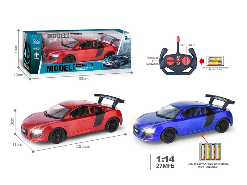 27Mhz 1:14 4-Channel Remote Control Audi Simulated Car With Lights(Not Included Batteries)UV Spray-Painted