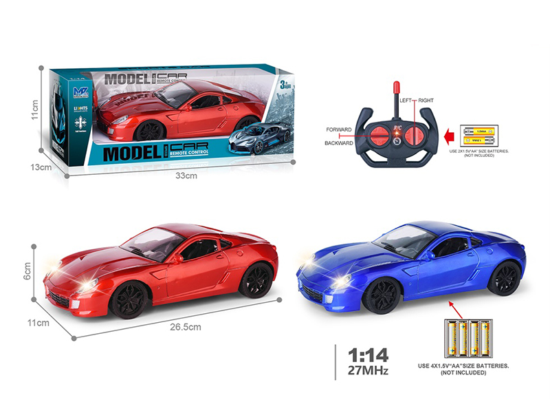 27Mhz 1:14 4-Channel Remote Control Ferrari Simulated Car With Lights(Not Included Batteries)UV Spray-Painted