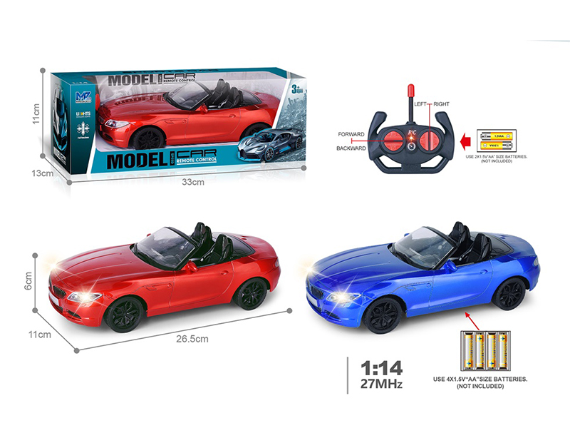 27Mhz 1:14 4-Channel Remote Control BMW Convertible Car With Lights(Not Included Batteries)UV Spray-Painted