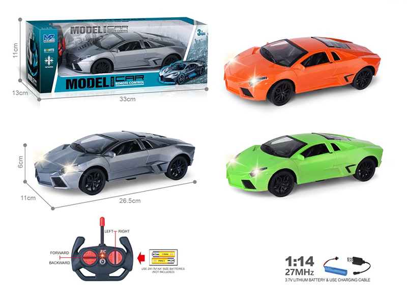 27Mhz 1:14 4-Channel Remote Control Lamborghini Simulated Car With Lights(Included Batteries)UV Spray-Painted