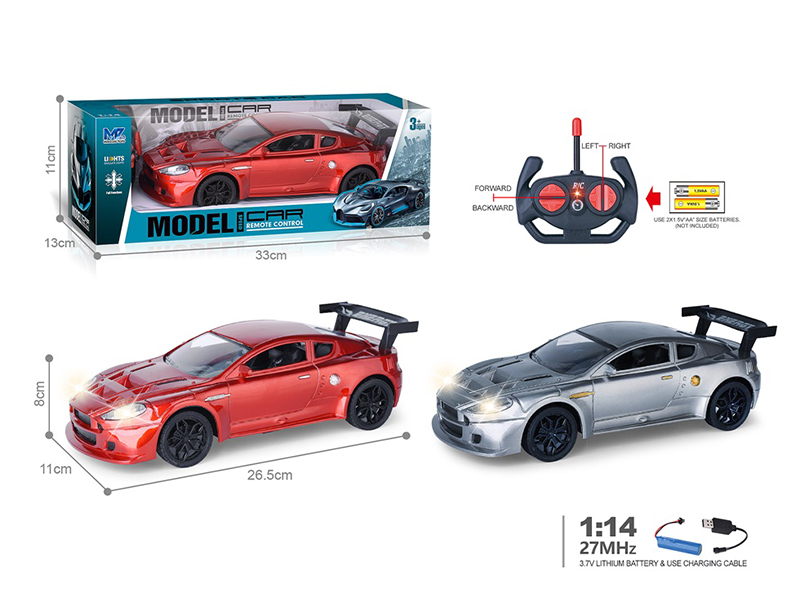 27Mhz 1:14 4-Channel Remote Control Aston Martin Simulated Car With Lights(Included Batteries)UV Spray-Painted