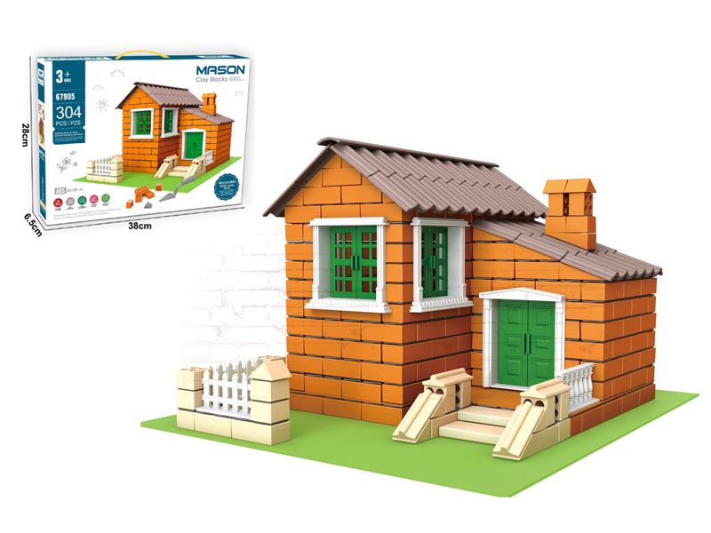 304PCS Mason Clay Blocks