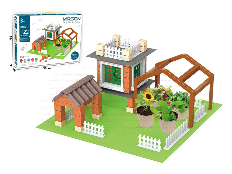 122PCS Mason Clay Blocks