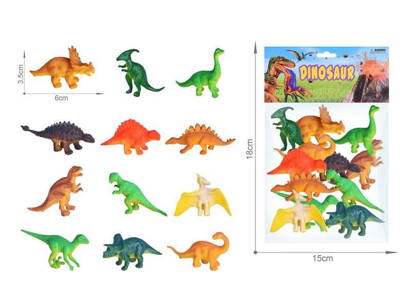 12PCS 3 Inche Dinosaur Toy Set