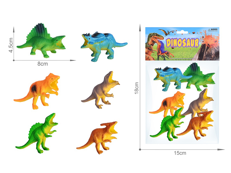 6PCS 3.5 Inche Dinosaur Toy Set