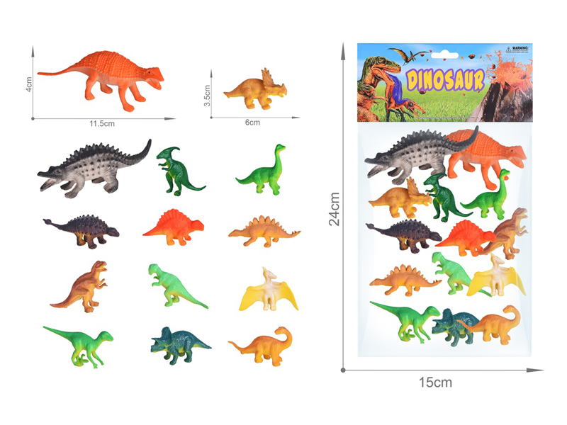 14PCS Dinosaur Toy Set(5 Inche+3 Inche)