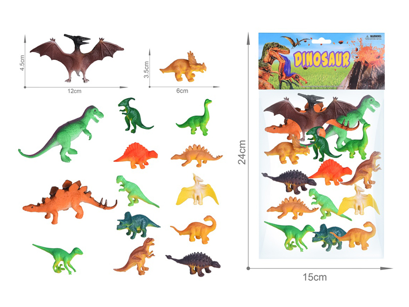 15PCS Dinosaur Toy Set(5 Inche+3 Inche)