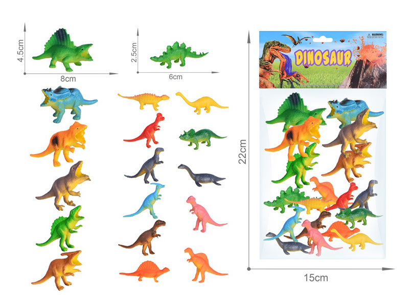 18PCS Dinosaur Toy Set(3.5 Inche+2.5 Inche)