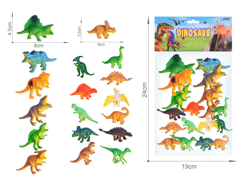 18PCS Dinosaur Toy Set(3.5Inche+3 Inche)