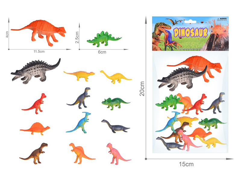 14PCS Dinosaur Toy Set(5 Inche+2.5 Inche)