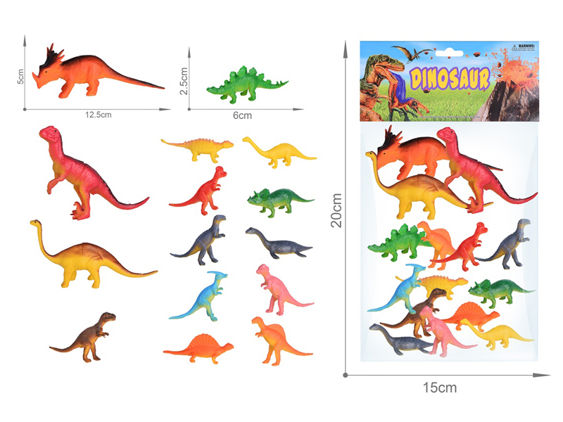15PCS Dinosaur Toy Set(5 Inche+2.5 Inche)