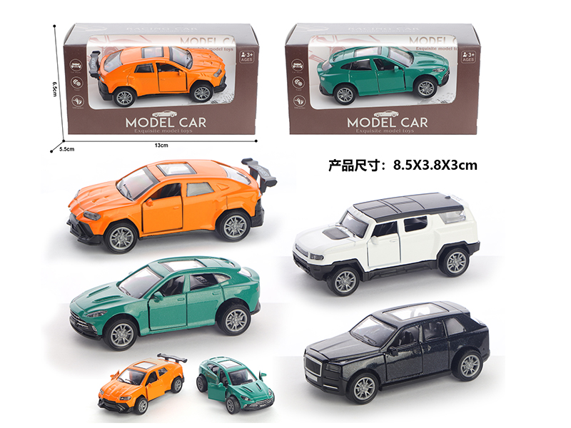 1:56 Pull Back Alloy Open Doors Simulated Off-Road Vehicle