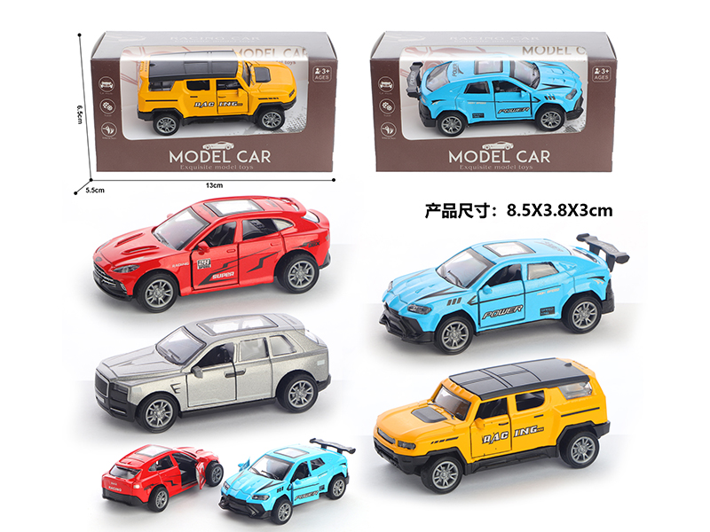 1:56 Pull Back Alloy Open Doors Simulated Off-Road Vehicle