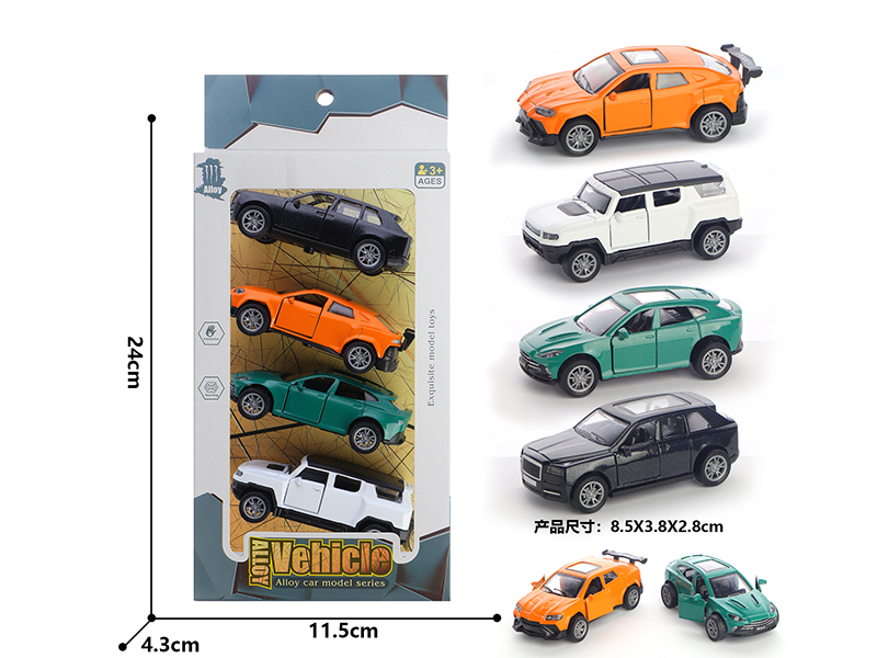 1:56 Pull Back Alloy Open Doors Simulated Off-Road Vehicle