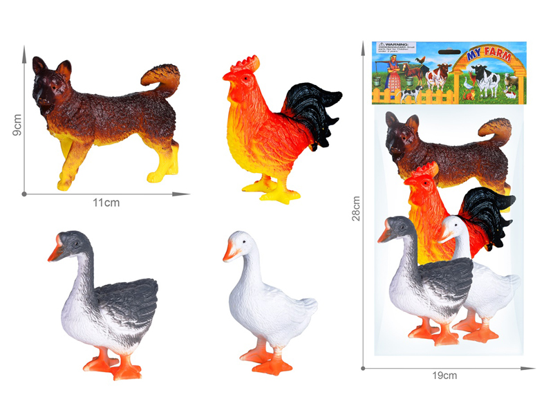 Farm Animals Toy Set 4PCS