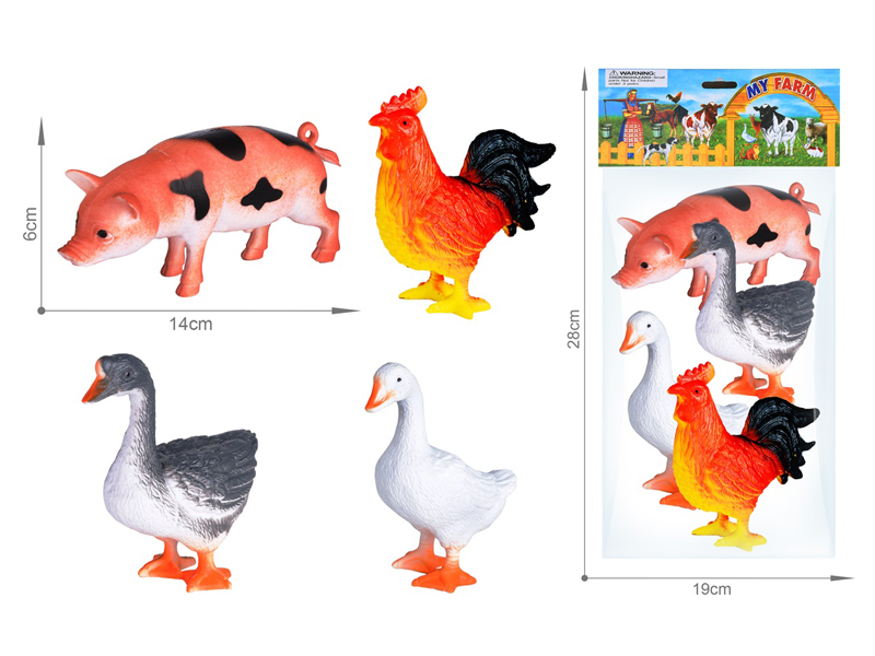 Farm Animals Toy Set 4PCS