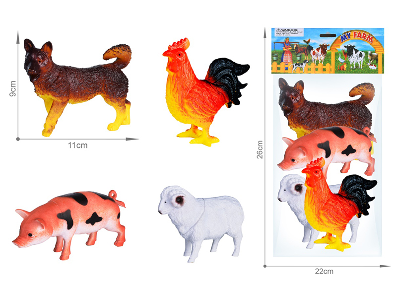 Farm Animals Toy Set 4PCS