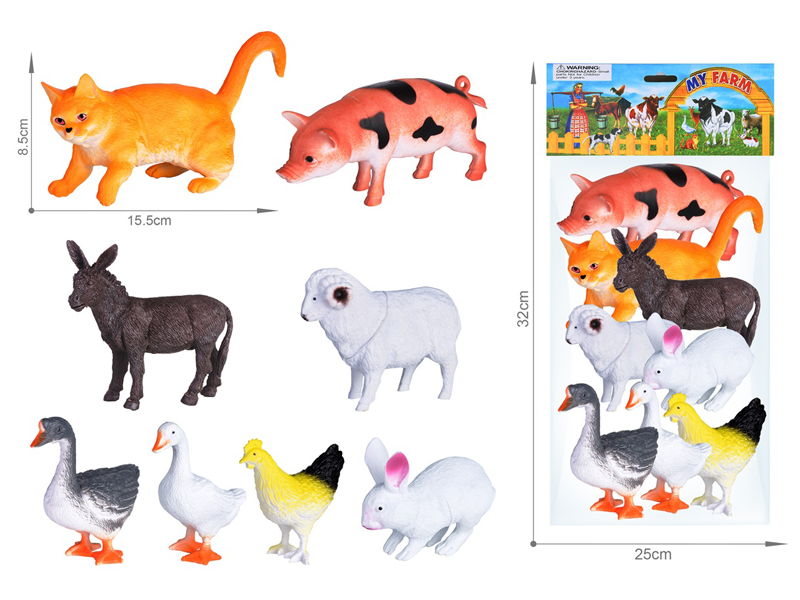 Farm Animals Toy Set 8PCS
