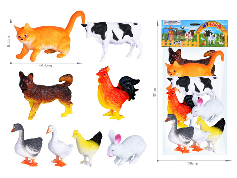 Farm Animals Toy Set 8PCS