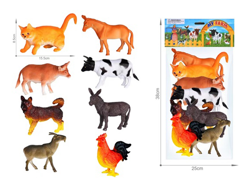 Farm Animals Toy Set 8PCS
