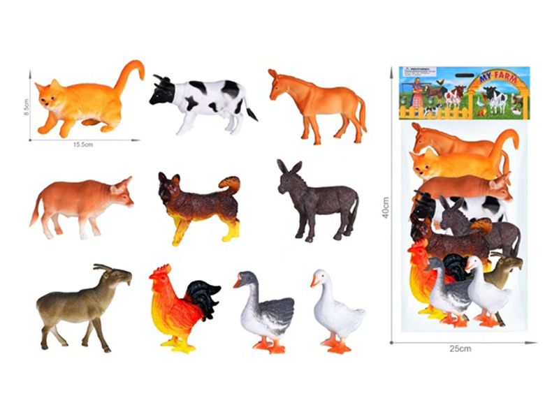 Farm Animals Toy Set 10PCS